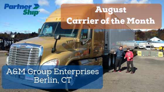 PartnerShip Loves Our Carriers! Here is Our August 2018 Carrier of the Month
